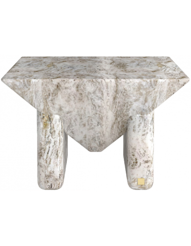 Se Prism sofabord i beton & glasfiber 60 x 60 cm - Faux Marble Ocean hos Lepong.dk