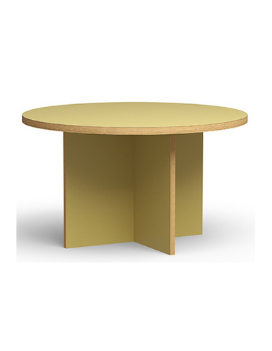 Se Rundt spisebord i eurolight træ og mdf Ø129 cm - Oliven hos Lepong.dk