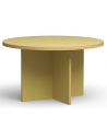 Rundt spisebord i eurolight træ og mdf Ø129 cm - Oliven