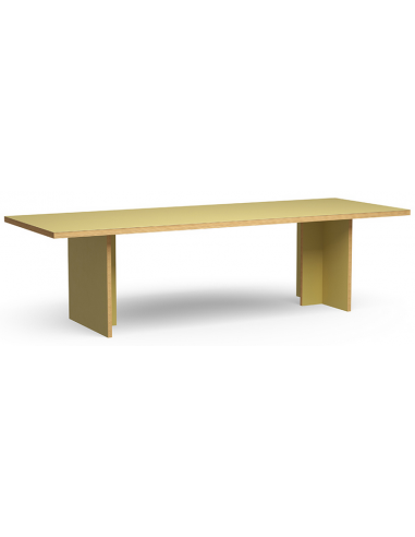 Se Spisebord i eurolight træ og mdf 280 x 100 cm - Oliven hos Lepong.dk
