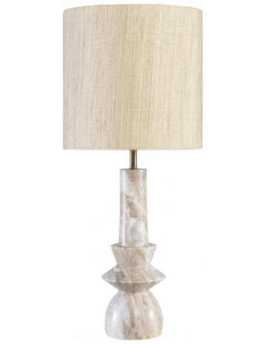 Se Astro Bordlampe i marmor og tekstil H69 cm 1 x E27 - Toronto marmor/Natur hos Lepong.dk