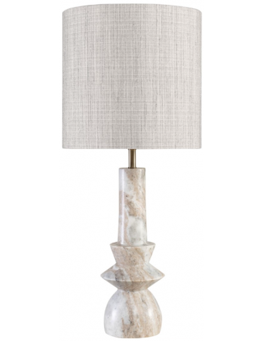 Se Astro Bordlampe i marmor og tekstil H69 cm 1 x E27 - Toronto marmor/Grå hos Lepong.dk