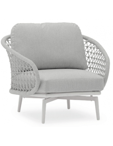 Billede af Cuddle Lounge havestol i aluminium og COUTUREtex H76 cm - Grå