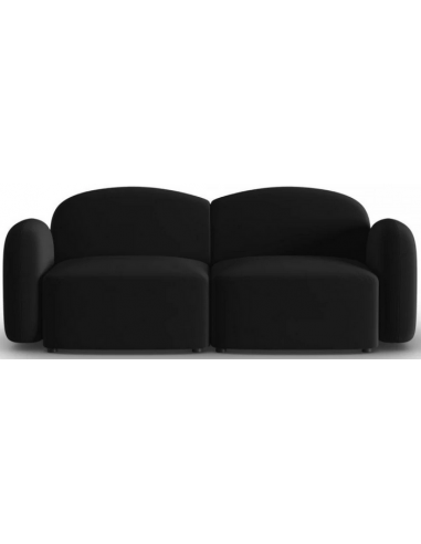 Se Blair 2-personers sofa i velour B194 x D87 cm - Sort hos Lepong.dk