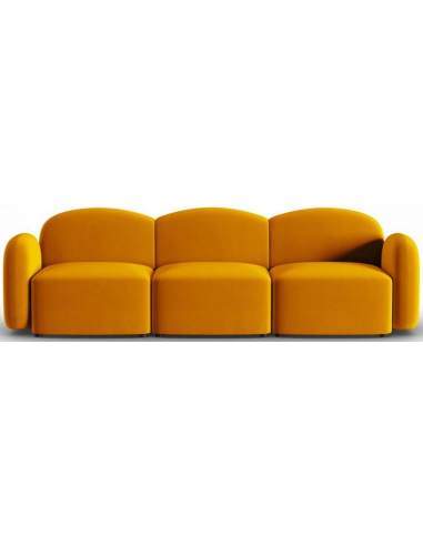 Blair 3-personers sofa i velour B272 x D87 cm – Gul