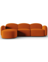 Blair venstrevendt chaiselongsofa i velour B272 x D87 - 155 cm - Terracotta