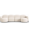 Blair U-sofa i chenille B350 x D87 - 155 cm - Lys beige melange