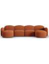 Blair U-sofa i chenille B350 x D87 - 155 cm - Terracotta melange
