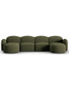 Blair U-sofa i chenille B350 x D87 - 155 cm - Grøn melange