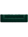 Serena 3-personers sofa i velour B226 x D96 cm - Flaskegrøn