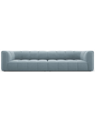 Serena 4-personers sofa i velour B286 x D96 cm - Lyseblå