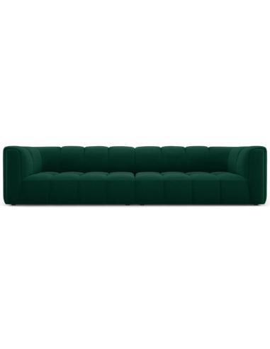 Billede af Serena 4-personers sofa i velour B286 x D96 cm - Flaskegrøn