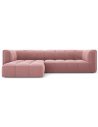 Serena venstrevendt chaiselong sofa i velour B256 x D96 - 160 cm - Pink