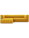 Serena venstrevendt chaiselong sofa i velour B256 x D96 - 160 cm - Gul