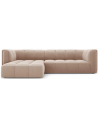 Serena venstrevendt chaiselong sofa i velour B256 x D96 - 160 cm - Beige