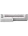 Serena venstrevendt chaiselong sofa i velour B256 x D96 - 160 cm - Sølvgrå