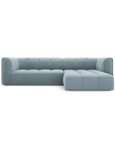 Serena højrevendt chaiselong sofa i velour B256 x D96 - 160 cm - Lyseblå