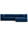 Serena højrevendt chaiselong sofa i velour B256 x D96 - 160 cm - Blå