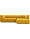 Serena højrevendt chaiselong sofa i velour B256 x D96 - 160 cm - Gul