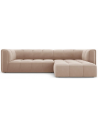 Serena højrevendt chaiselong sofa i velour B256 x D96 - 160 cm - Beige