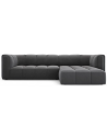 Serena højrevendt chaiselong sofa i velour B256 x D96 - 160 cm - Grå