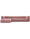 Serena venstrevendt chaiselong sofa i velour B316 x D96 - 160 cm - Pink