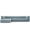 Serena venstrevendt chaiselong sofa i velour B316 x D96 - 160 cm - Lyseblå