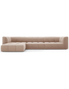 Serena venstrevendt chaiselong sofa i velour B316 x D96 - 160 cm - Beige