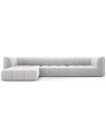 Serena venstrevendt chaiselong sofa i velour B316 x D96 - 160 cm - Sølvgrå