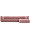 Serena højrevendt chaiselong sofa i velour B316 x D96 - 160 cm - Pink