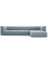 Serena højrevendt chaiselong sofa i velour B316 x D96 - 160 cm - Lyseblå