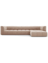 Serena højrevendt chaiselong sofa i velour B316 x D96 - 160 cm - Beige