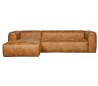 BEAN hjørnesofa i læder 305 x 175 cm - Cognac