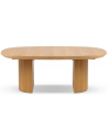 Nido spisebord med udtræk i egetræ og egetræsfinér 200 - 300 x 110 cm - Eg
