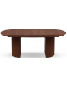 Nido spisebord med udtræk i egetræ og egetræsfinér 200 - 300 x 110 cm - Mørkebrun