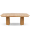 Mana spisebord med udtræk i egetræ og egetræsfinér 200 - 300 x 110 cm - Eg