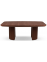Mana spisebord med udtræk i egetræ og egetræsfinér 200 - 300 x 110 cm - Mørkebrun