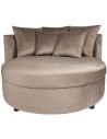 Fayen daybed i velour Ø121 cm - Sand