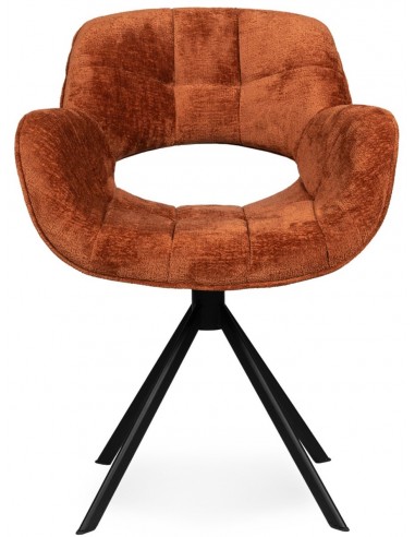 Billede af Link spisebordsstol i metal og polyester H85 cm - Sort/Rust
