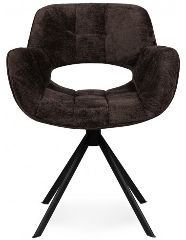 Billede af Link spisebordsstol i metal og polyester H85 cm - Sort/Mørkegrå