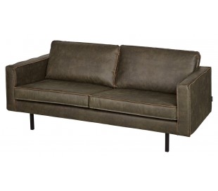 2,5-personers sofa i velour B190 cm - Grå 2