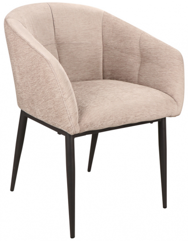 Se Jeno spisebordsstol i metal og polyester H78 cm - Sort/Creme hos Lepong.dk