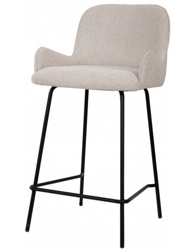 Se Leander barstol i metal og polyester H93,5 cm - Sort/Creme hos Lepong.dk