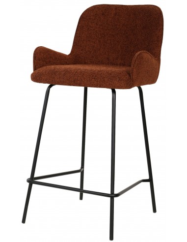 Se Leander barstol i metal og polyester H93,5 cm - Sort/Rust hos Lepong.dk