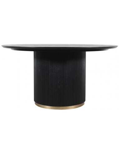 Billede af Xelle rundt spisebord i metal og mangotræ Ø150 cm - Sort/Messing