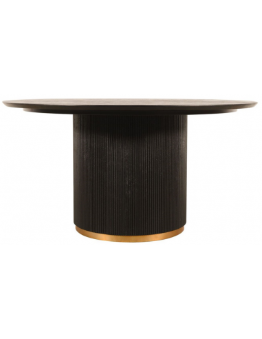 Billede af Xelle rundt spisebord i metal og mangotræ Ø150 cm - Brun/Messing