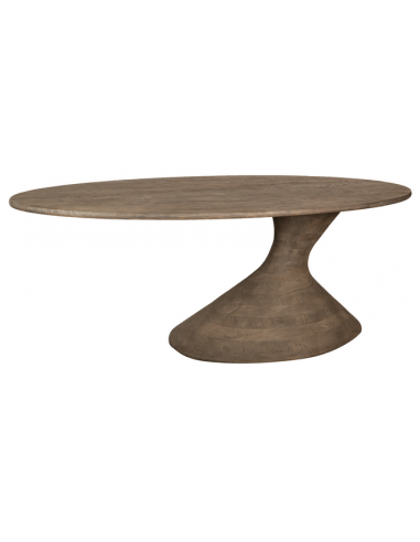 Se Nemo ovalt spisebord i mangotræ 220 x 110 cm - Rustik grå hos Lepong.dk