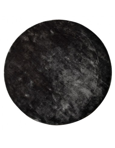 Billede af Flavia rundt tæppe i viskose Ø160 cm - Sort