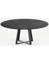 Basiel rundt spisebord i stål og keramik Ø120 cm - Sort/Pietra Grey