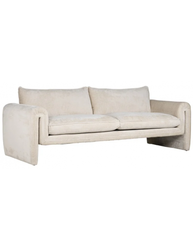Sandro 3-personers sofa i chenille B230 cm – Cremehvid
